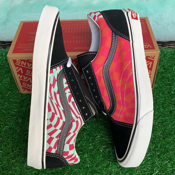 VANS OLD SKOOL TWIST WRAP CHECKER BLACK/CABARET MN - Picture 6 of 16